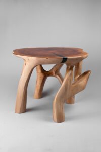 Domus, Sculptural Coffee Table Carved From Solid Wood, gallery view 2