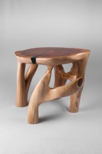 Domus, Sculptural Coffee Table Carved From Solid Wood, gallery view 3
