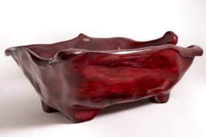 Sculpted Live Edge Solid Wood Bathtub, gallery view 2