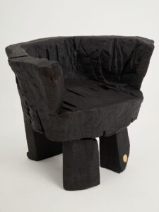 Jownik, Charred Sculptural Armchair – Primitive Form, gallery view 14