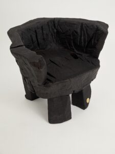 Jownik, Charred Sculptural Armchair – Primitive Form, gallery view 15