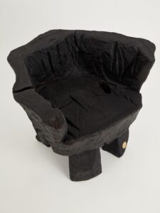 Jownik, Charred Sculptural Armchair – Primitive Form, gallery view 16