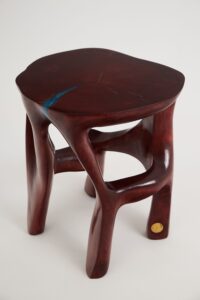 Satyrs, Elegant Red Sculptural Coffee Table – Flow & Flame, main view