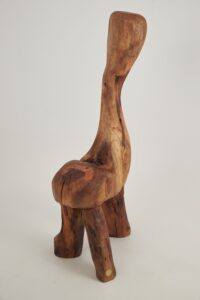 Leszy, Chainsaw-Carved Sculptural Chair, main view
