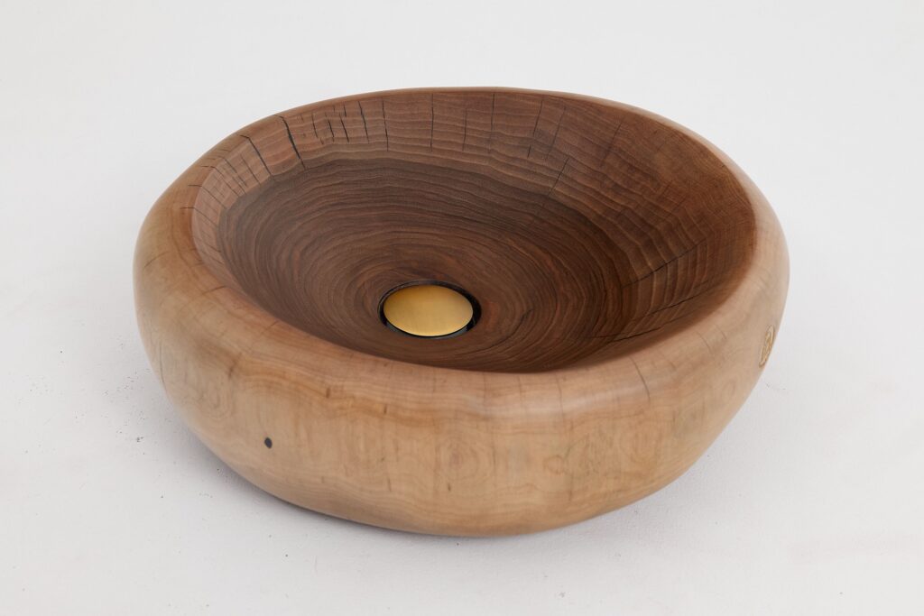 Banik, Organic Sculpted Wood Sink - Carved From Solid Wood