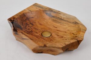 Banik, Organic Sculpted Wood Sink - Carved From Solid Wood, main view