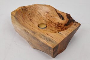 Banik, Organic Sculpted Wood Sink - Carved From Solid Wood, gallery view 12