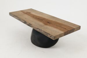Jownik, Stone-Base Coffee Table – Floating Form on Blackened Balance, gallery view 16