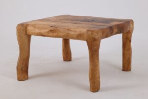 Jownik, Square Burl Table – Rustic Balance in Solid Wood, gallery view 3