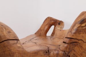 XXL Solid Carved Wood Bench With Raw Organic Form Indoor, & Outdoor, Logniture, gallery view 8