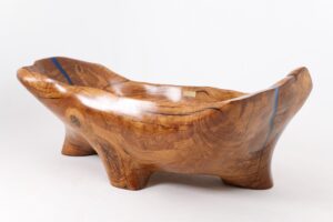 Live Edge Bathtub Carved from Single Piece of Wood, Fully Functional, main view
