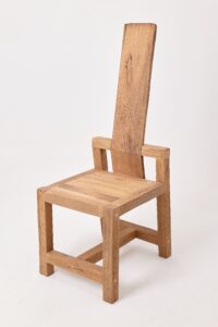 Massive Oak Armchair, Rustic, Burnt Wood, Black, Charred, Handmade, gallery view 5