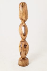 Still Stand Abstract Wood Sculpture, Chainsaw Carved, Walnut, gallery view 5