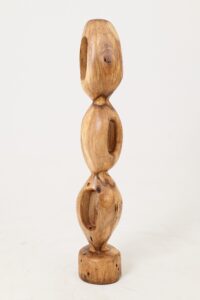 Still Stand Abstract Wood Sculpture, Chainsaw Carved, Walnut, gallery view 9