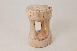 Sculptural Side Table, Stool, Solid Wood, Contemporary Design, gallery view 4