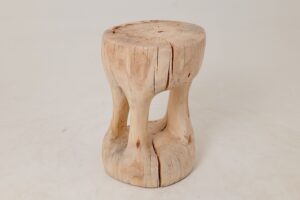 Sculptural Side Table, Stool, Solid Wood, Contemporary Design, gallery view 10